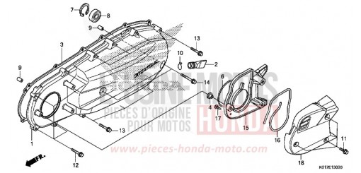 PANNEAU LATERAL GAUCHE SH125DD de 2013